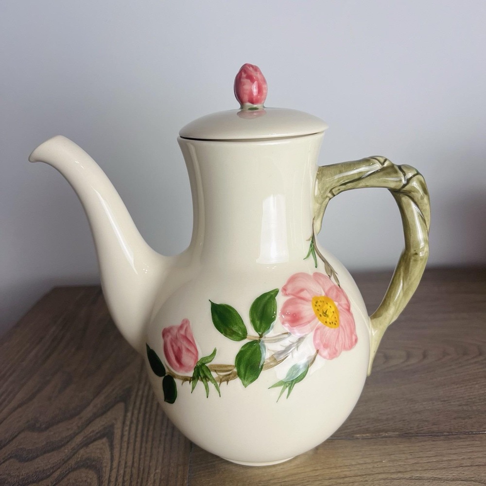 Vintage Franciscan Desert Rose Tall Coffee Pot with Lid